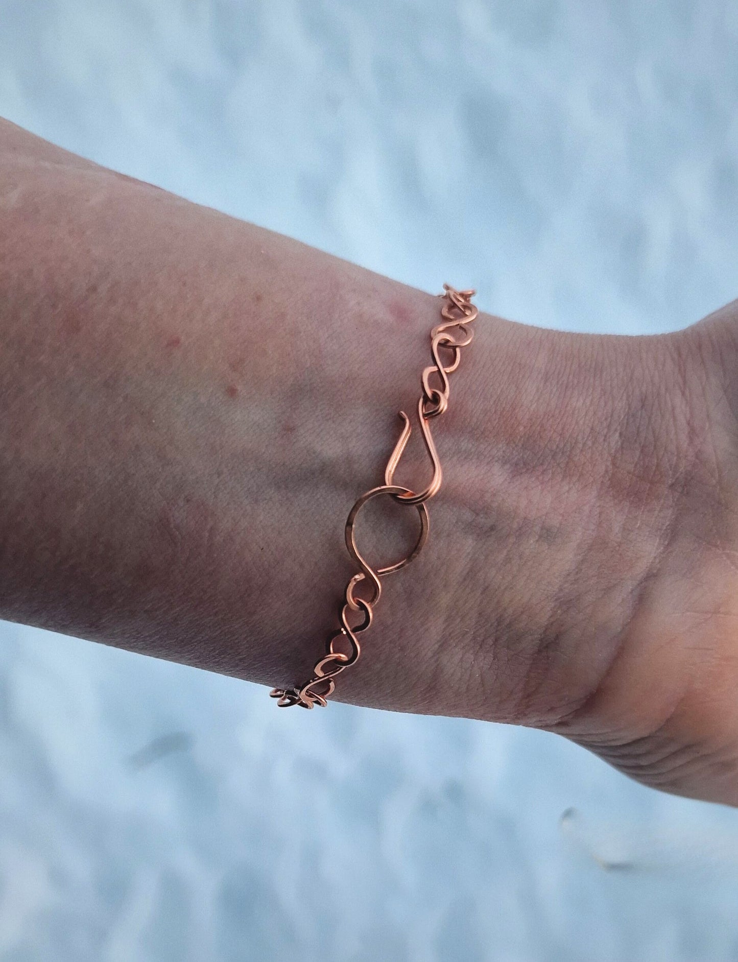 Kobber armbånd med s-linker