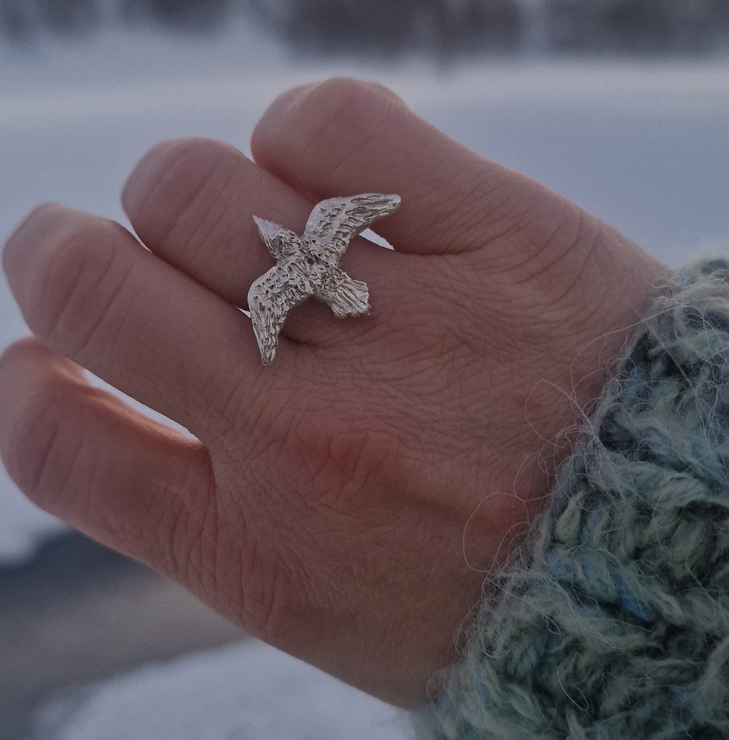 "Fri som fuglen" sølvring