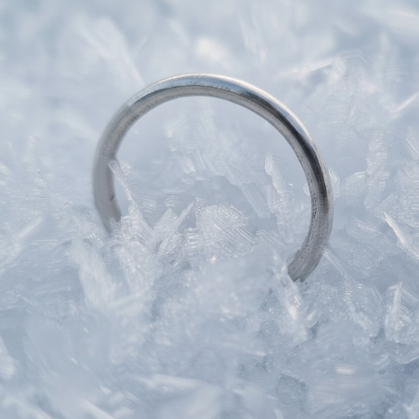 Stacker ring i sølv - enkelt bånd