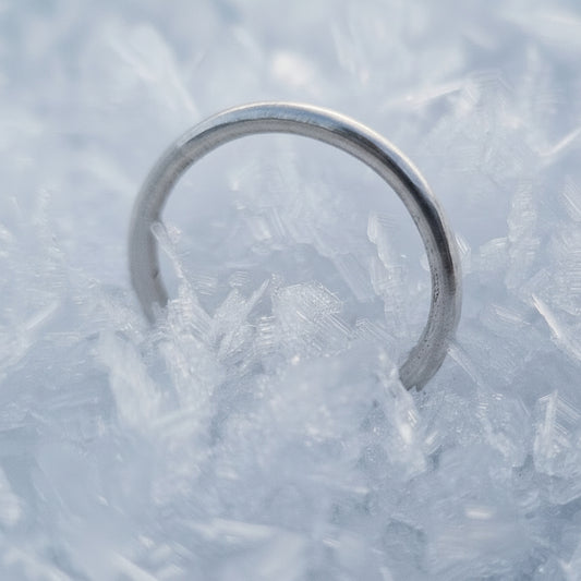 Stacker ring i sølv - enkelt bånd