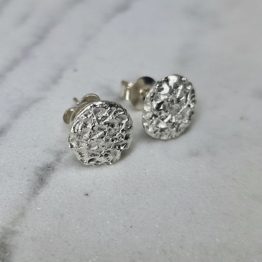 Korall øredobber i sølv