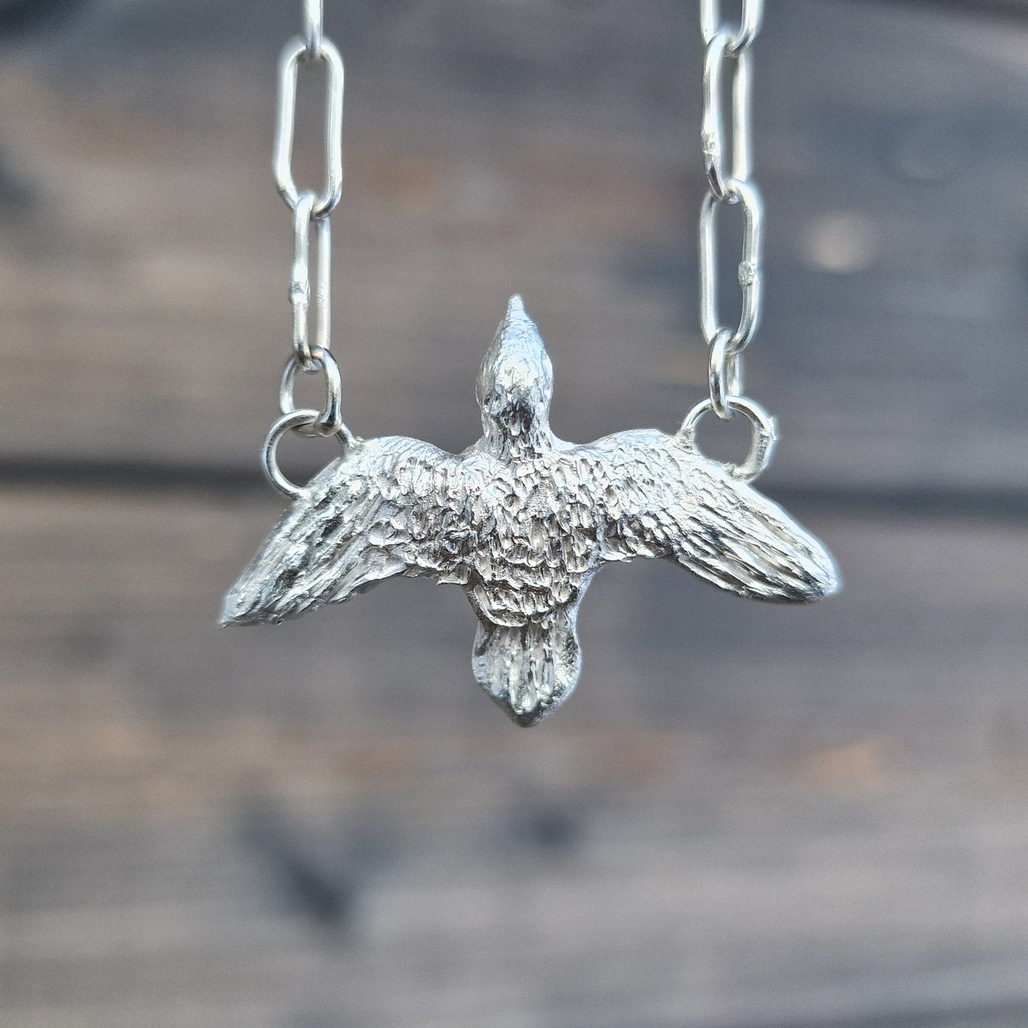 "Fri som fuglen" smykke i sølv
