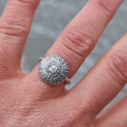 Kråkebolle ring i sølv