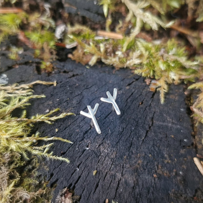 Algiz - Rune fra eldre futhark i sølv