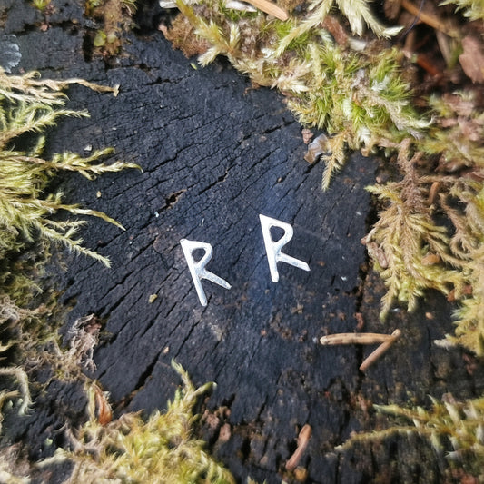 Raido - Rune fra eldre futhark i sølv