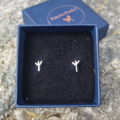 Algiz - Rune fra eldre futhark i sølv