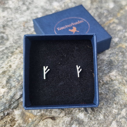 Fehu - Rune fra eldre futhark i sølv