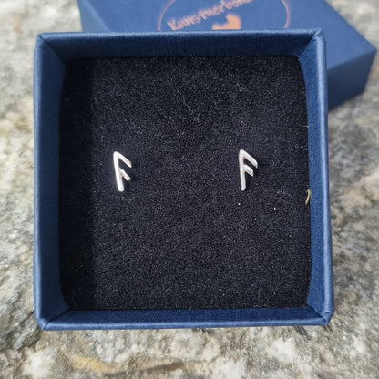 Ansuz - Rune fra eldre futhark i sølv