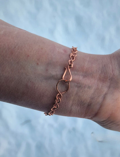 Kobber armbånd med s-linker