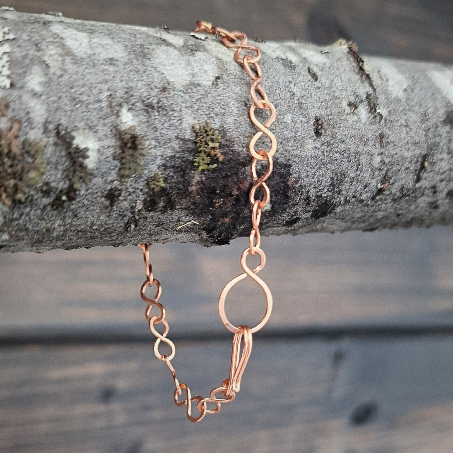 Kobber armbånd med s-linker