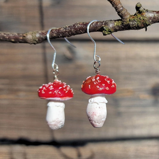 Amanita Fluesopp Øredobber